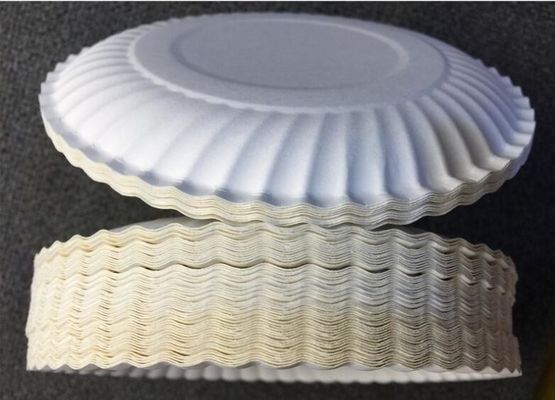 Plaque à papier ronde faite main jetable de gâteau blanc de PLA de 14.5X14.5CM