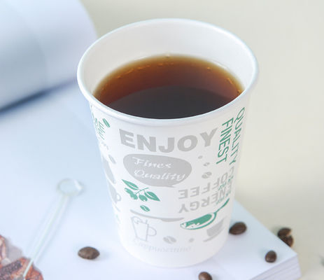 tasses de papier à mur unique de boissons chaudes de thé de lait de tasse de café de 12oz 260+18pe