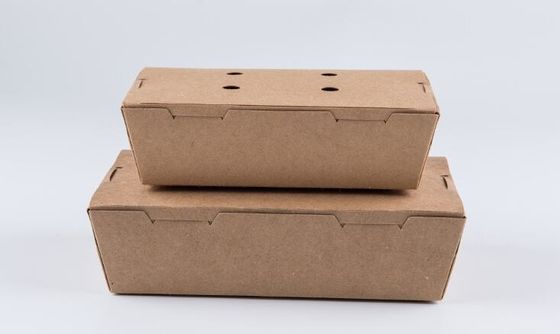 Gamelle jetable rectangulaire de papier d'emballage, boxx de poulet du maïs éclaté 1450ml
