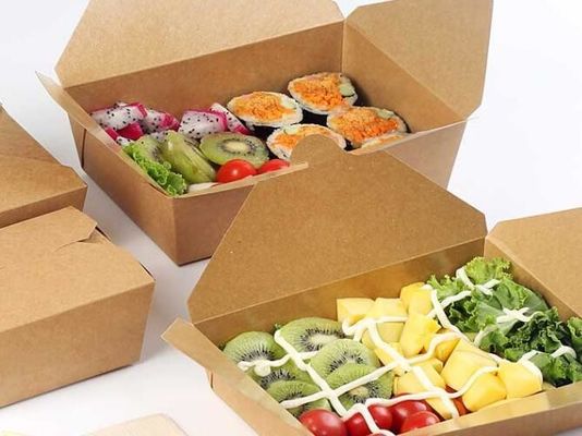 18PE Bento Salad Lunch Box, boîte ancienne d'emballage de papier d'emballage