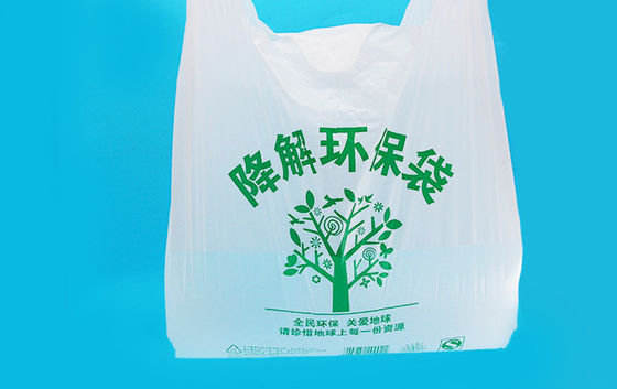Les sacs jetables biodégradables de supermarché résistant de bout droit, investissent les sacs de déchets blancs