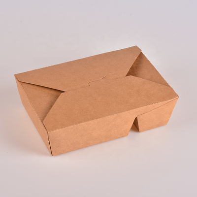 Le papier d'emballage 2 gamelle de 3 compartiments emportent le conteneur de nourriture jetable
