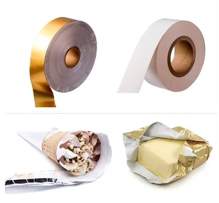 Papier d'emballage de chocolat argenté or de qualité alimentaire papier en feuille d'aluminium
