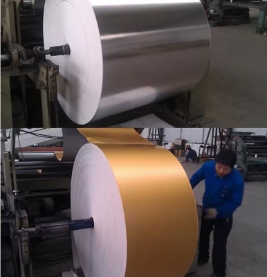 Papier revêtu de PET-aluminium / or métallique / argent papier film et feuilles de papier cartonné (250 gm-450 gm)