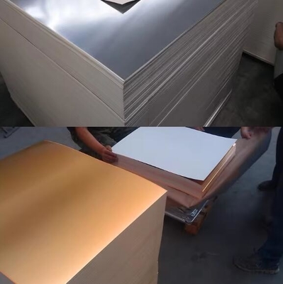 Papier revêtu de PET-aluminium / or métallique / argent papier film et feuilles de papier cartonné (250 gm-450 gm)