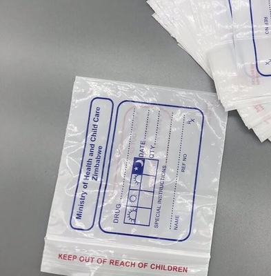 Filtre d'emballage transparent à double poche fermeture à glissière en plastique liquide écologique Biohazard Biohazard Médical PE Sac d'étanchéité pathologique