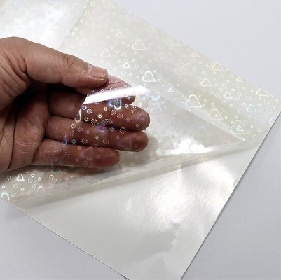 Film de laminage à froid laser couleur cassée en verre plat pour album photo, film de laminage à froid en forme de cœur