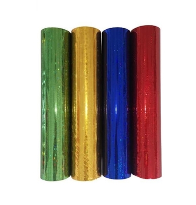 Couleur rouge film métallisé Mylar, argent or film métallisé pour animaux de compagnie 12mic pour les stratifiés dans le papier et les doublures de boîtes