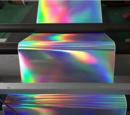 Boîte de papier holographique métallisée arc-en-ciel / rouleau pour l'impression UV et l'emballage
