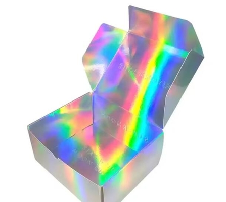 Boîte de papier holographique métallisée arc-en-ciel / rouleau pour l'impression UV et l'emballage