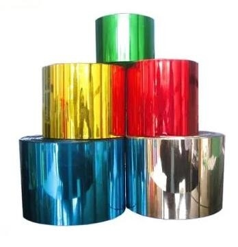 Impression d'emballages de bonbons transparents en PVC avec des couleurs irisées arc-en-ciel