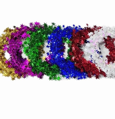 Croix de décoration de Noël étoile à cinq branches fleur de tir étoile dorée fil de rotin croix multicolore