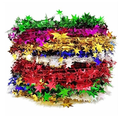Croix de décoration de Noël étoile à cinq branches fleur de tir étoile dorée fil de rotin croix multicolore