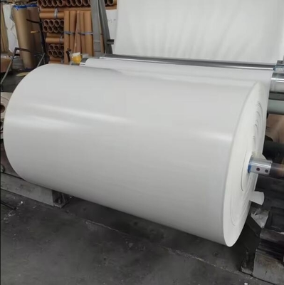 Papier en feuille de PU blanc de couleur solide pour le dos du contreplaqué et des panneaux MDF