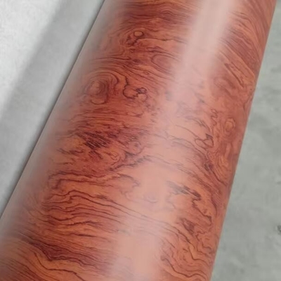 Papier laminé à grains de bois brillant peint en PU pour le carton MDF Décoration des meubles