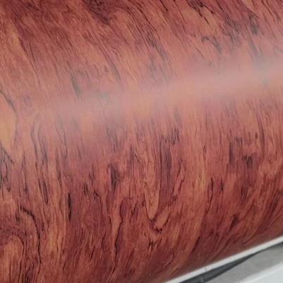 Papier laminé à grains de bois brillant peint en PU pour le carton MDF Décoration des meubles