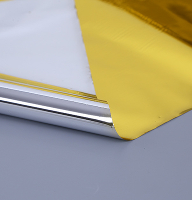 Polyester film d'or rose papier film métallisé Chine film rouge papier brillant lac profond bleu ruban en aluminium