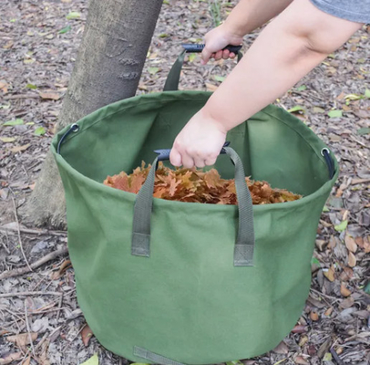 Sacs à ordures pour jardinage de gazon de feuilles de jardinage nettoyer conteneur de bâtonnet de bâtonnet de jardinage poubelles réutilisables sac de collection de tissu de toile lourde