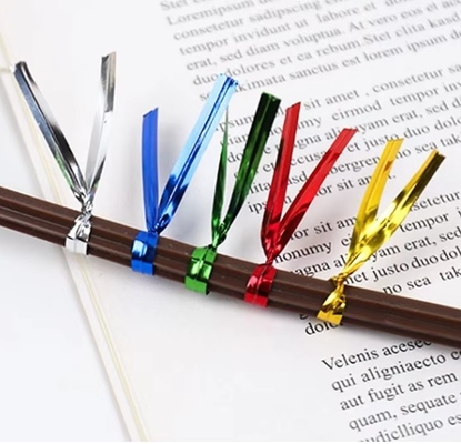 8cm Spool métallique Golden Twist Tie pour le pain et cadeau Twist Ties pour l'emballage de boulangerie