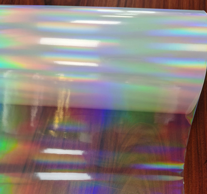 18um holographique Bopp film de couleur Glitter, pilier lumineux horizontal film BOPP pour emballage de médicaments