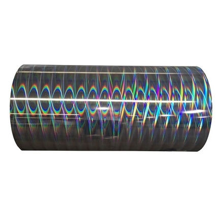 Film de stratification thermique holographique transparent pour boîtes de fabrication en carton de papier laminé