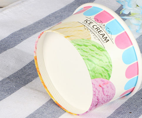 cuvettes de papier de crème glacée 16oz, tasses de papier jetables de crème glacée de FDA