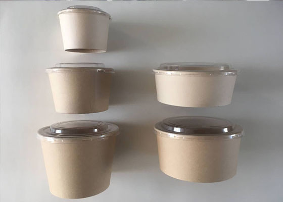 PLA 600ml biodégradable enduisant le seau de papier jetable de bols de soupe