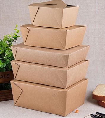 gamelle à emporter de papier d'emballage de pâtes qui respecte l'environnement des aliments de préparation rapide 2000ml
