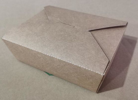 gamelle jetable de papier de 1600ml emballage, gamelle carrée écologique de salade