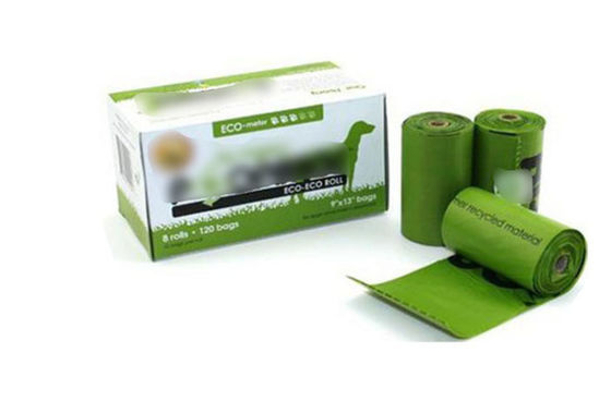 sac biodégradable de dunette de chien de ménage de fécule de maïs de PLA PBAT de 35×23cm