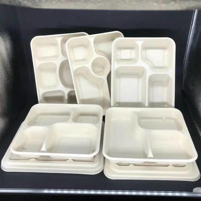 3 parts de blé naturel Straw Lunch Bento Box Disposable biodégradable