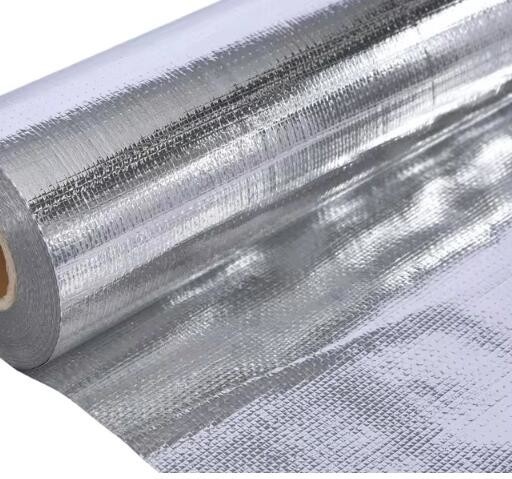 Fabrication à base d'aluminium en feuille de tissu réfléchissante simple ou double