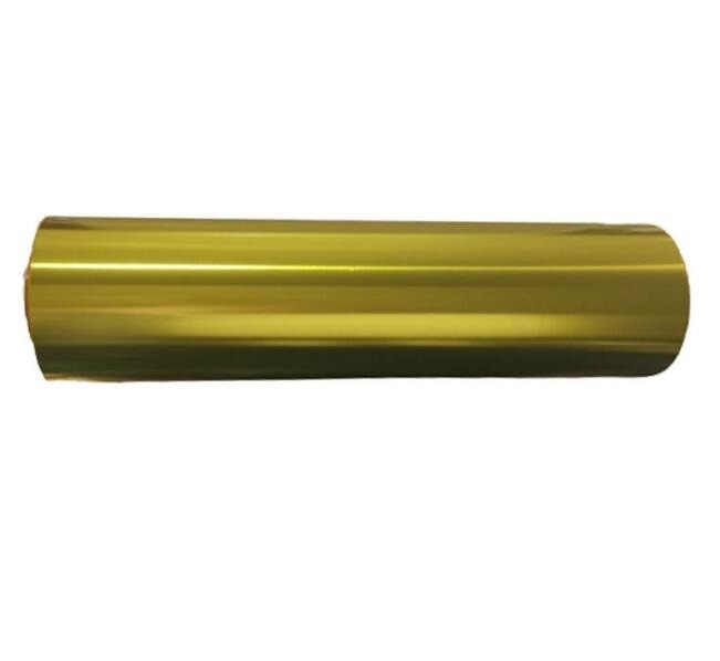 Film aluminiumé en or de polyester brillant, film d'or en PET pour l'artisanat et papier stratifié