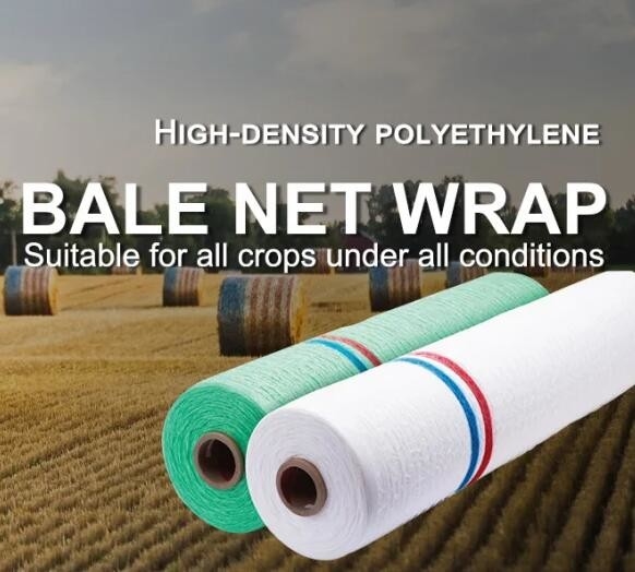 Réseau d' enveloppe de baleines en HDPE vierge pour l' agriculture, Réseau d' alimentation de baleines rondes, Réseau de déformation de baleines de paille
