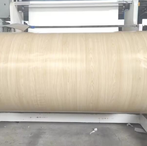 Films d'impression pour décoration de meubles en grains de bois, papier poly décoratif pour meubles